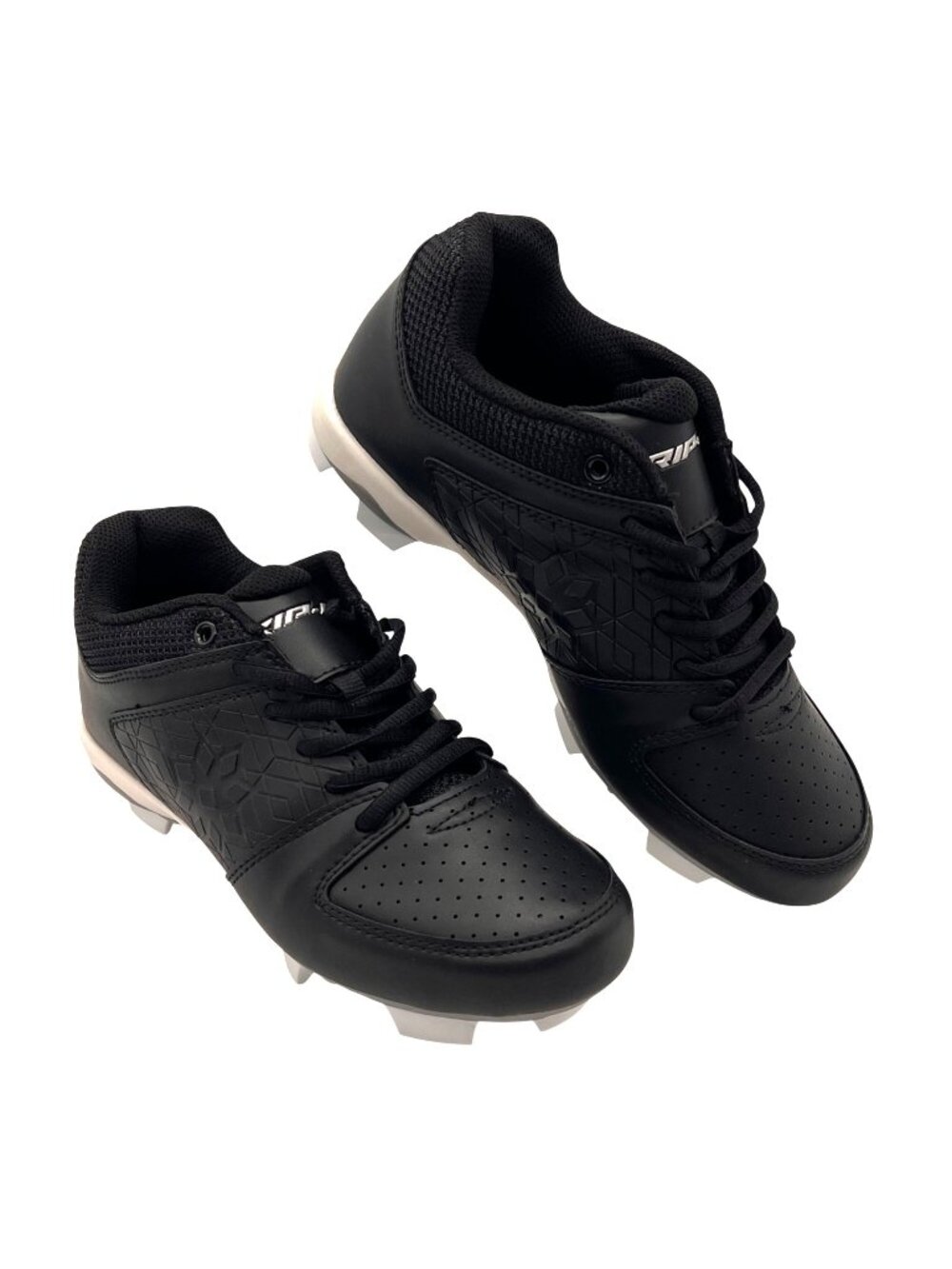 Rip-It Girls Diamond Softball Cleats Size 4.5Y Black Durable Comfort Traction